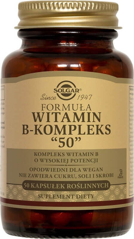 Vitamin B-Formel - ein Komplex aus 50 SOLGAR-Kapseln