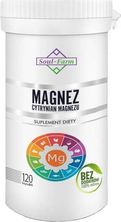 Magnesiumcitrat (650 mg) 120 Kapseln - SOUL FARM Huvudsaklig produktbild