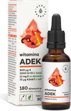 Vitamin A + D3 + E + K2MK7 Tropfen 30 ml AURA HERBALS Hover Image