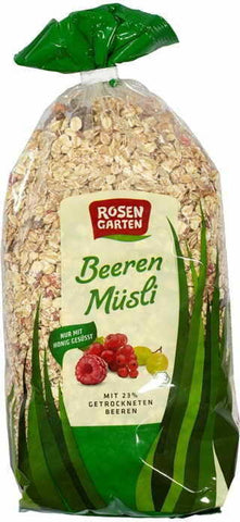 Müsli mit 23% Waldfrüchten BIO 750 g ROSENGARTEN