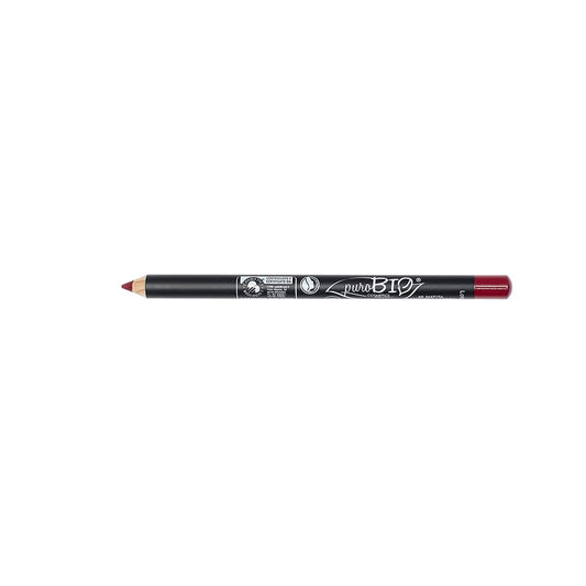 Augen- und Lippenkonturenstift 40 von PUROBIO, geöffneter Kosmetikstift mit spitzer Spitze für präzises Konturieren.