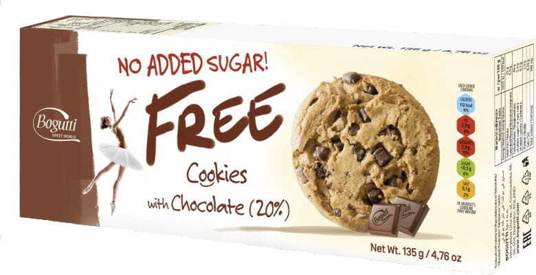 Kekse mit 20% Schokolade ohne Zucker 135 g BOGUTTI Hauptbild