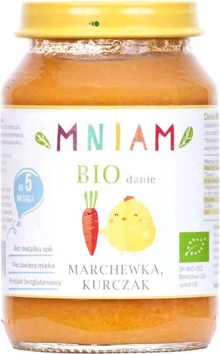 Bio Karotte und Huhn für Hunde ab 5 Monaten, 190 g, von MNIAM/AM-AM, frisches, natürliches Hundefutter in Dose
