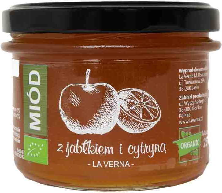 Mehrblumenhonig mit Apfel und Zitrone BIO 250 g - LA VERNA