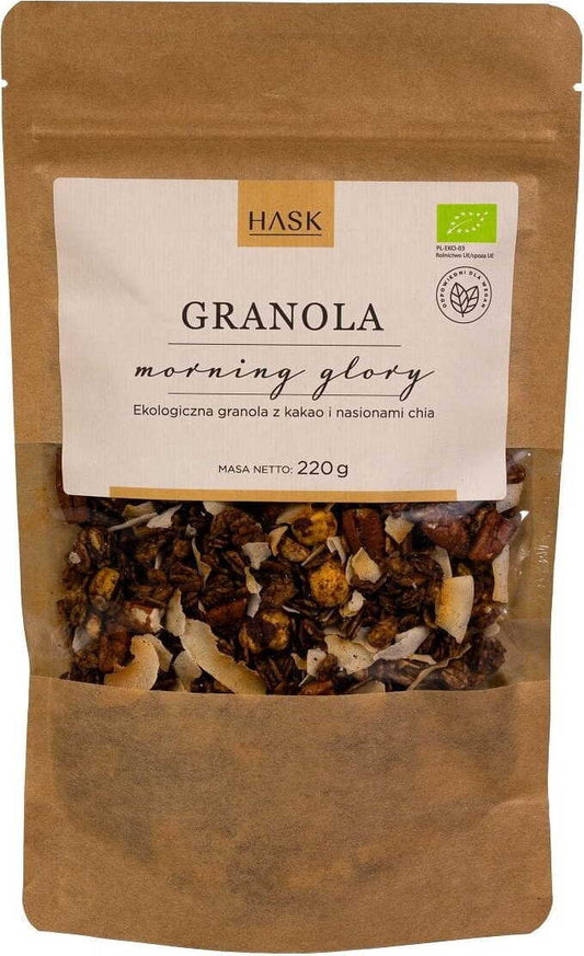 Granola Haselnüsse - Kakao - Chia (Prunkwinde) BIO 220 g - HASK