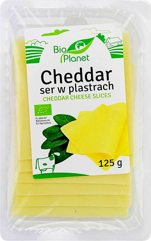 Cheddar-Käse, Scheiben 125 g - BIO PLANET Hlavní obrázek produktu