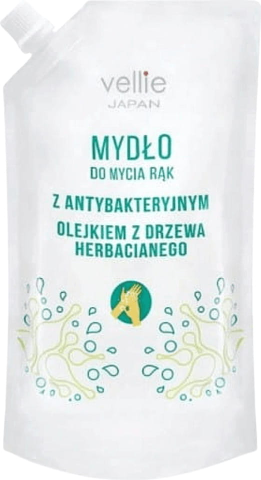 Antibakterielle Handseife mit Teebaumöl in 500 ml Doypack von EKOWITAL, flüssige Seife für saubere Hände.