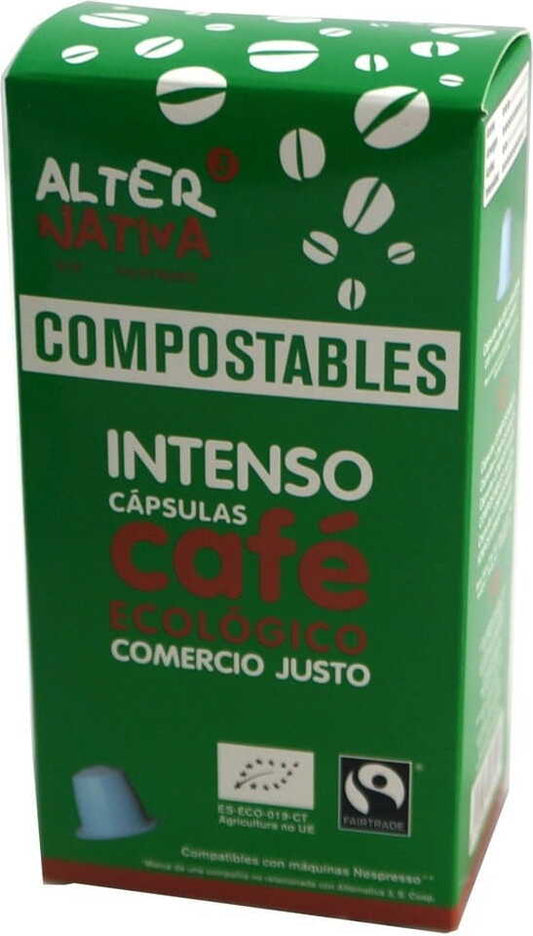 Bio Arabica und Robusta Kaffee Nespresso-Kapseln von ALTERNATIVA, fairer Handel, 10 Stück, nachhaltiger Kaffeegenuss