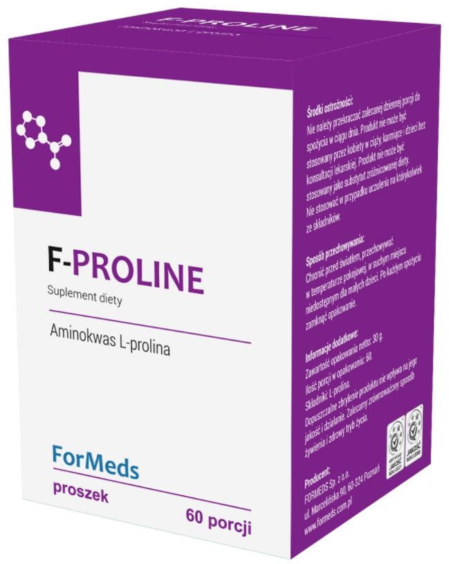 F - Prolin L - Prolin 500 mg 60 Portionen 30 g FORMEDS Hauptbild