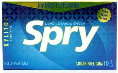 Kaugummi mit Xylit, Pfefferminzgeschmack, glutenfrei 10 Stk. (12 g) - SPRY Fő kép