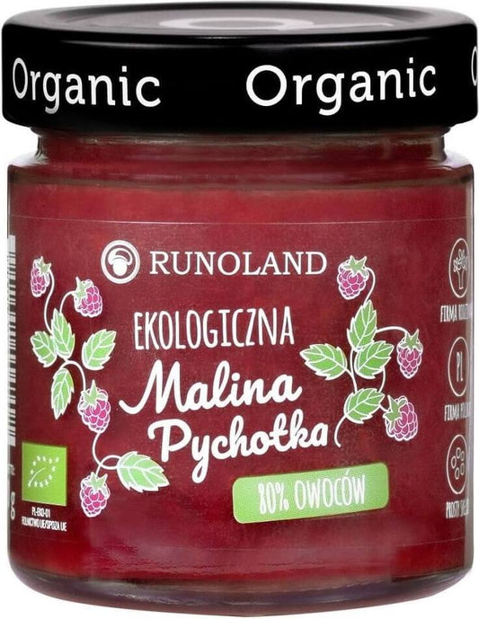 Bio Himbeere Pychotka von RUNOLAND, 200 g, frische und saftige Himbeeren in Schokolade, naturbelassen und lecker.