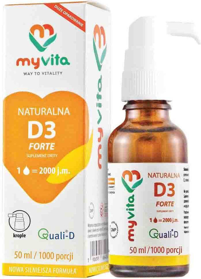 Vitamin D3 D - 3 FORTE flüssig 2000 IE 50 ml MYVITA Tropfen Hover Image