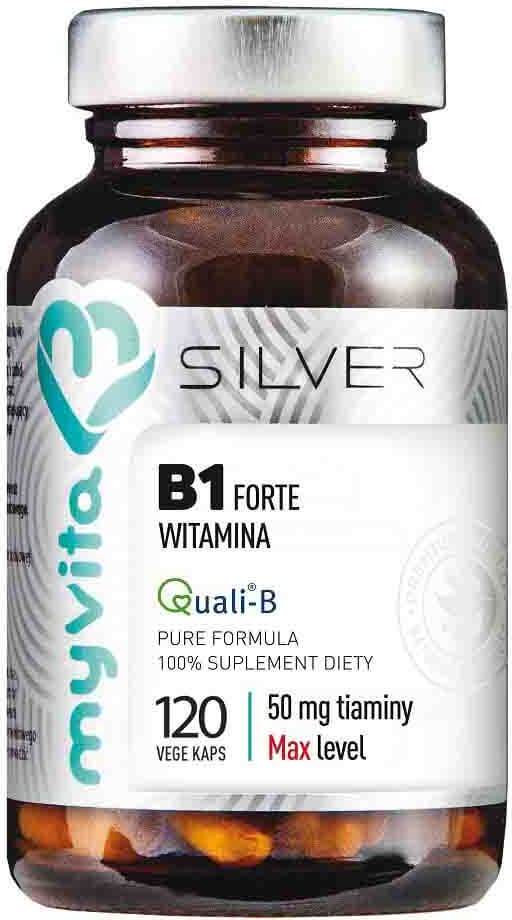 Vitamin B1 Thiamin 50 mg 120 pflanzliche Kapseln 68 g MYVITA SILVER PURE