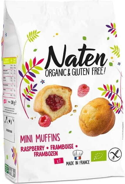Mini-Muffins mit Himbeerfüllung glutenfrei BIO 200 g - NATEN