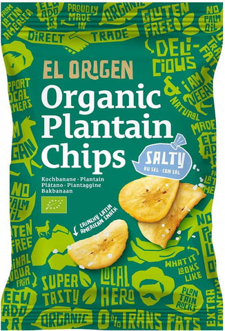 Gesalzene Kochbananenchips, glutenfrei BIO 80 g - EL ORIGEN