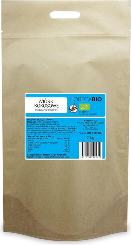 Glutenfreie Kokosraspeln BIO 2 kg - HORECA
