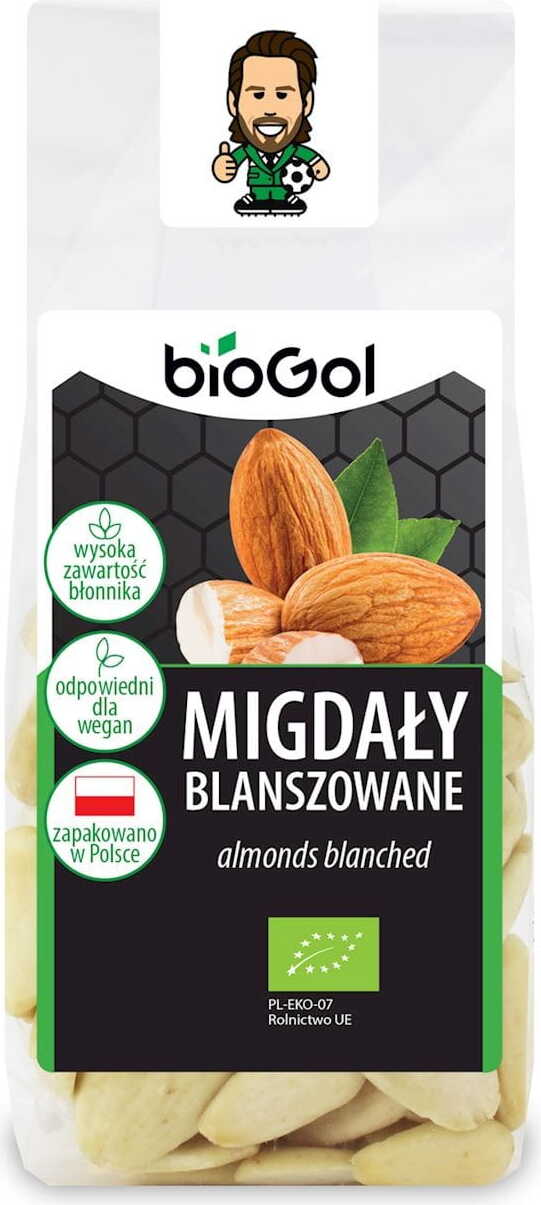 Blanchierte Mandeln BIO 100 g - BIOGOL Huvudsaklig produktbild