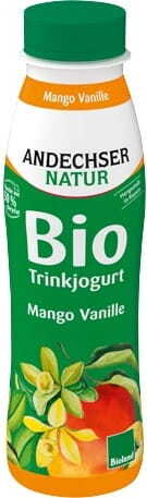 Trinkjoghurt Mango - Vanille 01% Fett BIO Adressierer 330 g