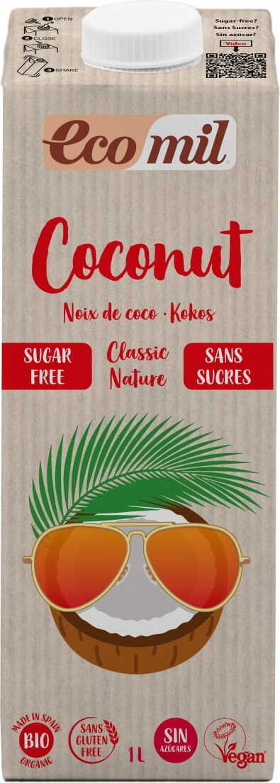 Klares Kokosgetränk ohne Zucker von Clearspring, Bio-Qualität, 1000 ml Flasche, cremige Konsistenz, natürliche Kokosnuss.