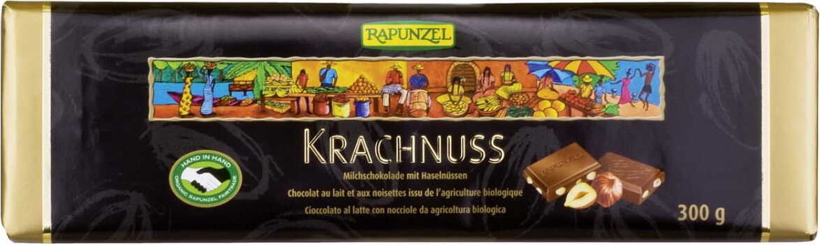 Milchschokolade mit Haselnüssen BIO 300 g - RAPUNZEL