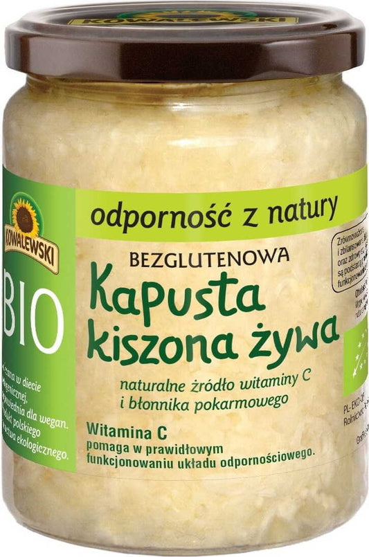 Bio Sauerkraut von biogo, glutenfrei und nicht pasteurisiert, in 400 g Packung, frisches fermentiertes Gemüse