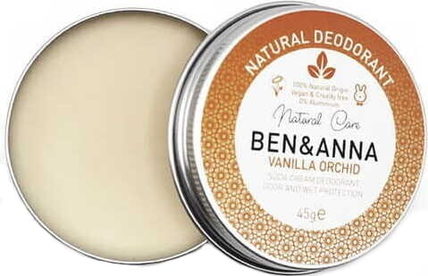 Biogo Vanille-Orchideen-Creme-Deo in 45 g, cremige Deocreme mit Vanille- und Orchideen-Duft, natürliche Pflege, cremige Textur