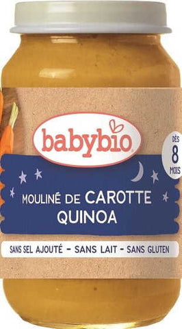 Gute-Nacht-Gericht Quinoa mit Karotten ab 8 Monaten glutenfrei BIO 200 g BABYBIO