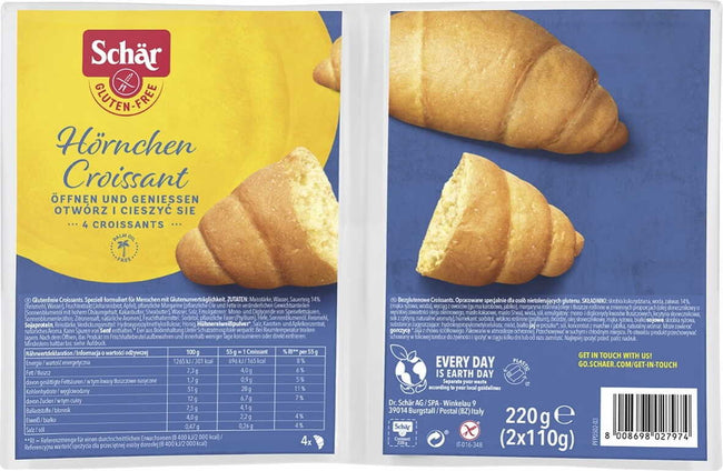 Glutenfreie Croissants 4 Stück 220 g SCHÄR Hover Image