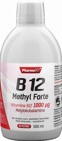 Vitamin B12 Methyl FORTE Methylcobalamin 1000μg 500ml PHARMOVIT