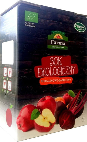 Rote-Bete-Apfelsaft BIO 3 L - FARMA ŚWIĘTOKRZYSKA