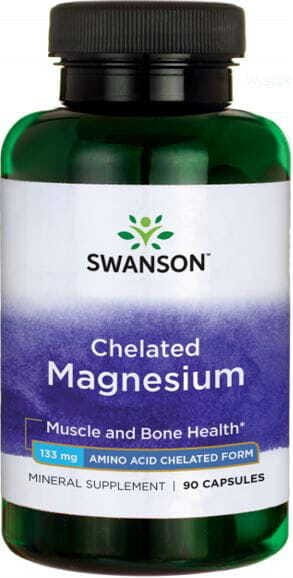 Albion Magnesiumchelat chelatisiertes Magnesium 133mg 90 Kapseln SWANSON Huvudsaklig produktbild
