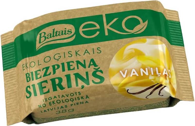 Quarkriegel mit Vanillegeschmack im Kakaoüberzug BIO 38 g - BALTAIS EKO