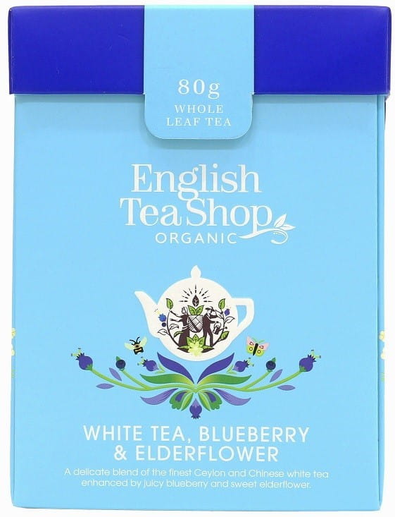 Weißer Tee, lose mit wildem Flieder und Heidelbeere BIO 80 g ENGLISH TEA SHOP