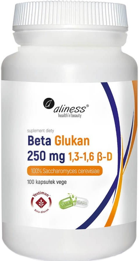 Beta-Glucan 250 mg Kapseln von ALINESS mit Saccharomyces cerevisiae, 100 Stück, für das Immunsystem.