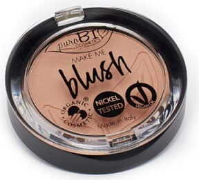Purobio Erröten 03 in einer eleganten Verpackung, cremige Textur und natürliche Farbtöne für ein frisches Make-up.