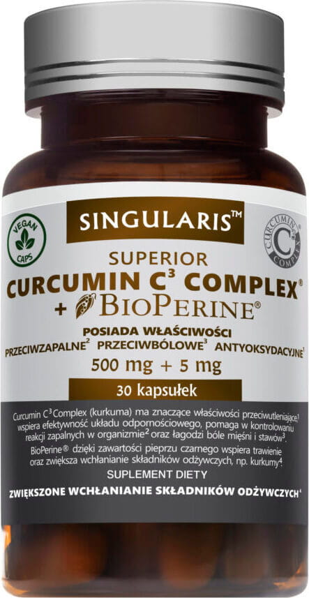 Kurkuma-Komplex 500 MG Curcumin C3-Komplex + Bioperin 5 MG 30 SINGULARIS Weichkapseln