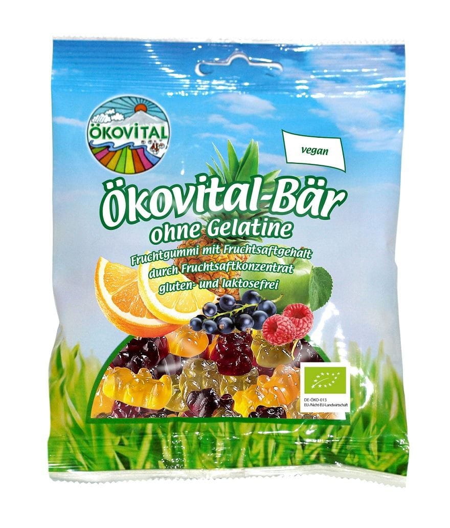 Laktosefreie Fruchtgummis glutenfrei BIO 100 g - OKOVITAL