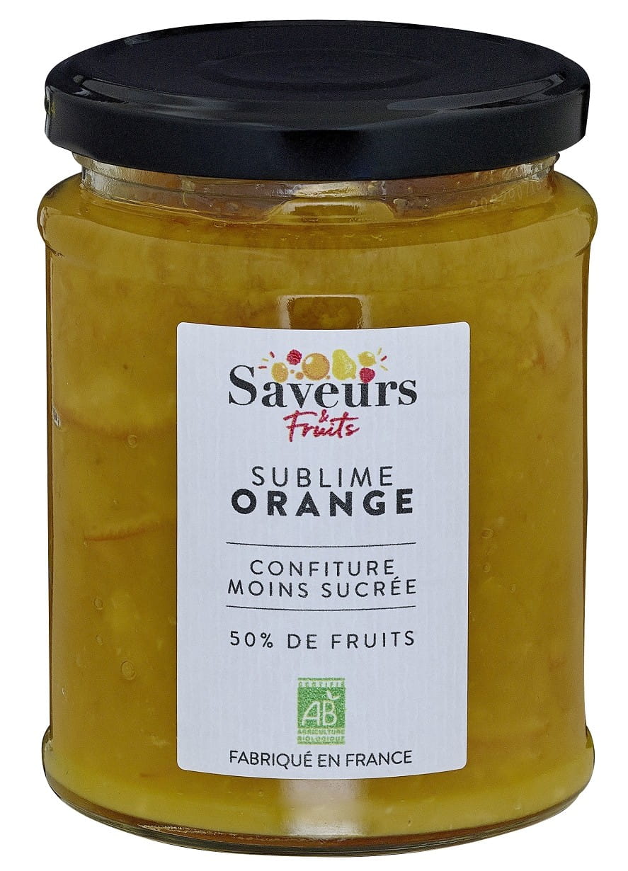 Orangenmarmelade mit reduziertem Zuckergehalt BIO 310 g - SAVEURS ET FRUITS