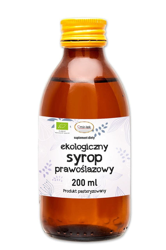 Bio Marshmallow-Sirup von MIR-LEK in 200 ml Flasche, cremige Konsistenz, ideal zum Verfeinern von Getränken und Desserts.