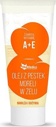 Aprikosenkernöl Gel von EKAMEDICA in 200ml Flasche, cremige Textur, ideal für Hautpflege und natürliche Pflegeanwendungen