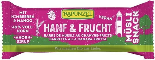 Müsliriegel mit Hanfsamen und Trockenfrüchten BIO 50 g - RAPUNZEL