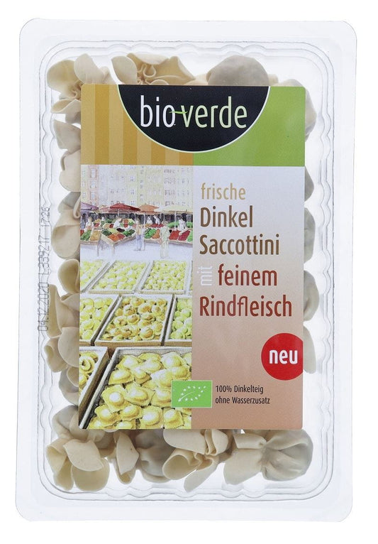 Dinkel-Sacchettini mit Rindfleisch aus biologischer Haltung, frisch und 250 g, von BIOPLANET.