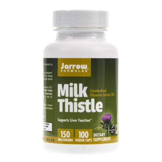 Mariendistel 100 Kapseln von JARROW FORMULAS, gelbe Kapseln in einer Packung, für die Lebergesundheit.