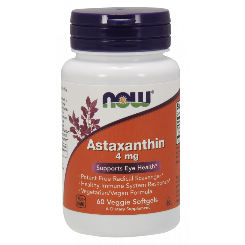 Natürliches Astaxanthin 4 MG 60 Kapseln NOW FOODS Hauptbild