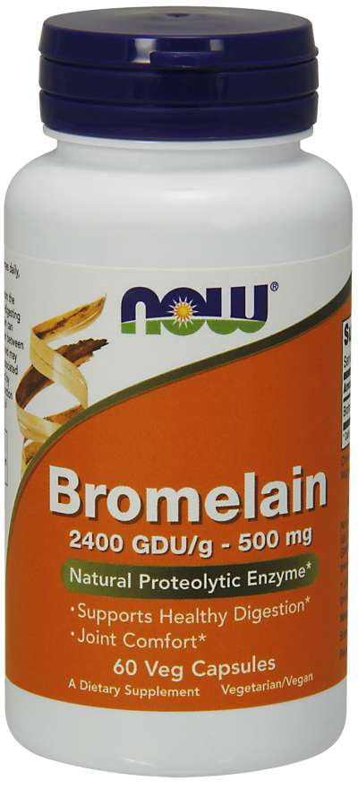 Bromelain 2400 gdu 500 MG 60 Kapseln NOW FOODS Hovedbillede