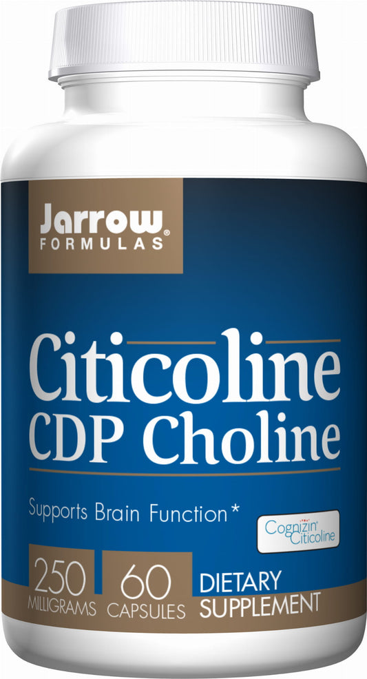 JARROW FORMULAS Citicolin CDP Cholin Kapseln, 60 Stück, geöffnet mit Kapseln und Verpackung sichtbar