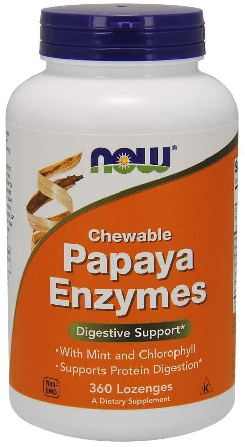 Papain-Enzym 2000 usp Papaya-Enzyme 360 Tabletten NOW FOODS Κύρια εικόνα προϊόντος