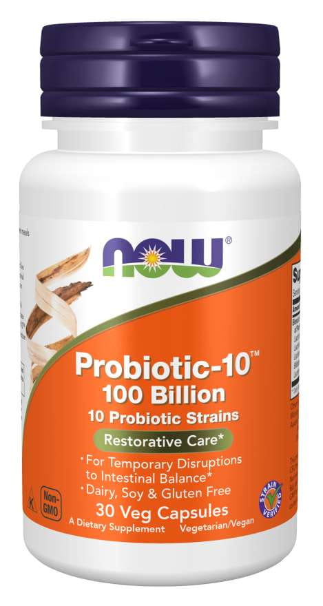 Probiotic10 ™ 100 Billionen 30 Kapseln NOW FOODS