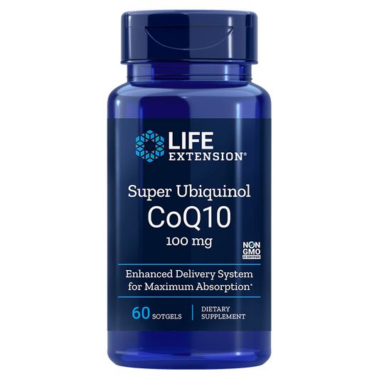 LIFE EXTENSION Super Ubiqinol COQ10 100 MG Kapseln, antioxidative Nahrungsergänzung für Energie und Zellgesundheit