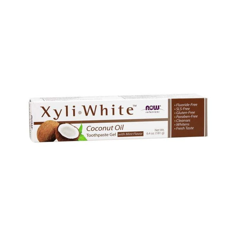 Xyliwhite Kokosöl-Zahnpasta-Gel von NOW FOODS mit Minzgeschmack, 181 g, für Zahnreinigung und frischen Atem